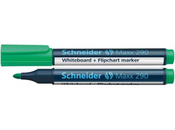Tábla- és flipchart marker, 2-3 mm, kúpos, SCHNEIDER Maxx 290, zöld (TSC290Z)