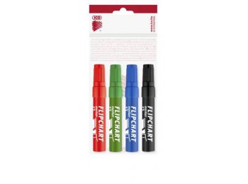 Flipchart marker készlet, 1-4 mm, vágott, ICO Artip 12, 4 különböző szín (TICA12V4)