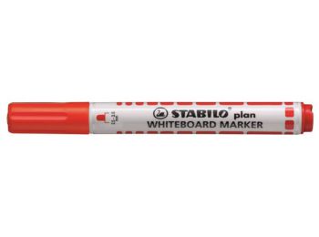 Táblamarker, 2,5-3,5 mm, kúpos, STABILO Plan, piros (TST641401)