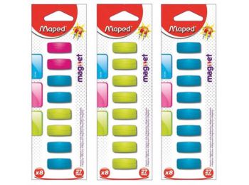Mágnes, téglalap alakú, 27 mm, MAPED, vegyes színek (IMA