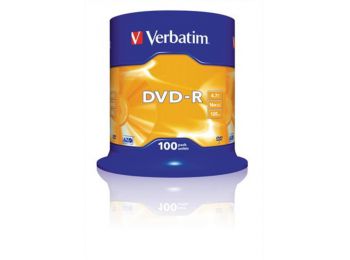 DVD-R lemez, AZO, 4,7GB, 16x, hengeren, VERBATIM (DVDV-16B100)