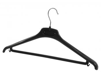 Vállfaszett, műanyag, ALBA, fekete (BAVM)