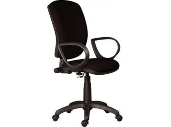 Irodai forgószék, szövetborítás, fekete lábkereszt, Nu