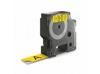 Feliratozógép szalag, 19 mm x 7 m, DYMO D1, sárga-fekete 