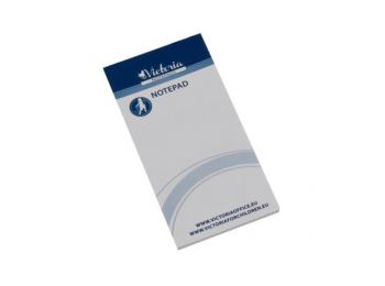 Jegyzettömb, 65x130 mm, 5x50 lap, sima, VICTORIA (LL05)