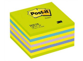 Öntapadó jegyzettömb, 76x76 mm, 450 lap, 3M POSTIT, lolli