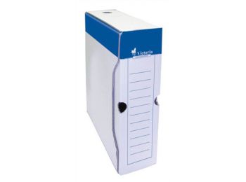 Archiválódoboz, A4, 80 mm, karton, VICTORIA, kék-fehér (