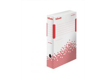 Archiválódoboz, A4, 80 mm, újrahasznosított karton, ESSELTE Speedbox, fehér (E623985)