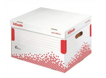 Archiválókonténer, újrahasznosított karton, felfelé nyíló, ESSELTE Speedbox, fehér (E623914)