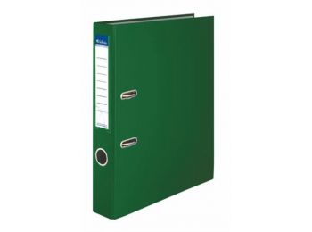 Iratrendező, 50 mm, A4, PP/karton, VICTORIA, Basic, zöld (