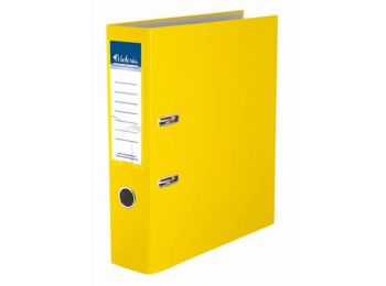Iratrendező, 75 mm, A4, PP/karton, VICTORIA, Basic, sárga 