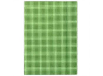 Gumis mappa, karton, A4, kockás, DONAU, zöld (DFEP061)