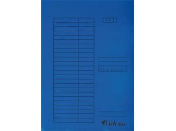 Pólyás dosszié, karton, A4, VICTORIA, kék (IDPI04)