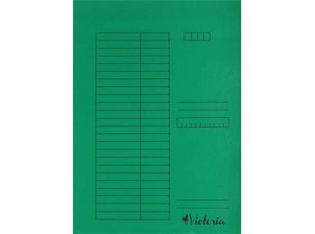 Pólyás dosszié, karton, A4, VICTORIA, zöld (IDPI03)