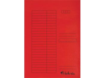 Pólyás dosszié, karton, A4, VICTORIA, piros (IDPI05)