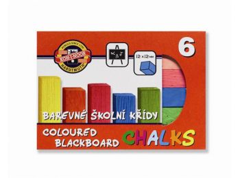 Járdakréta, 6 darabos, KOH-I-NOOR, vegyes szín (TKOH11251