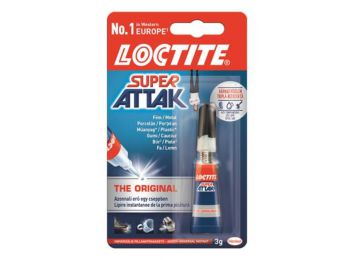 Pillanatragasztó, 3 g, HENKEL Loctite Super Attak Universal
