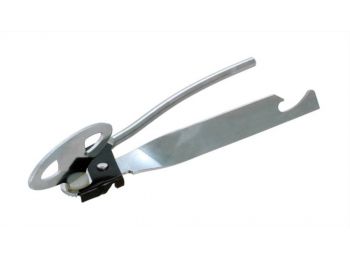 Konzervnyitó, fém nyéllel, ezüst színű, 18cm (KHKE052)