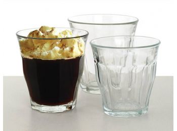 Kávéspohár, üveg, 6db-os szett, 24cl, Retro (KHKE061)