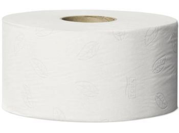 Toalettpapír, T2 rendszer, 2 rétegű, 18, 8 cm átmérő, Advanced, TORK Mini Jumbo, fehér (KHH339)