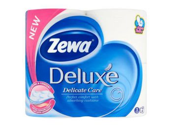 Toalettpapír, 3 rétegű, 4 tekercses, ZEWA Deluxe, fehér (KHHZ01)