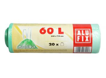 Szemeteszsák, zárószalagos, 60 l, 20 db, ALUFIX (KHT181)