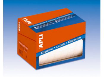 Etikett, 34x53 mm, kézzel írható, kerekített sarkú, tekercsben, APLI, 900 etikett/csomag (LCA1694)
