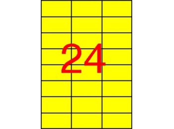 Etikett, 70x37 mm, színes, APLI, sárga, 480 etikett/csomag