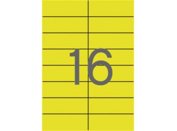 Etikett, 105x37 mm, színes, APLI, sárga, 320 etikett/csomag (LCA1595)