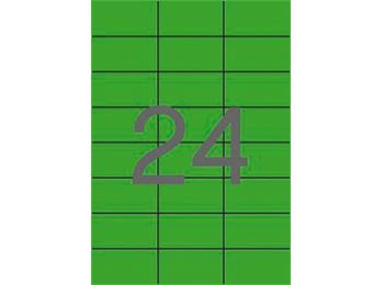 Etikett, 70x37 mm, színes, APLI, zöld, 2400 etikett/csomag (LCA11837)