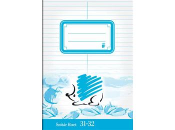 Füzet, tűzött, A5, szótár, 32 lap, ICO Süni (TICSU3132