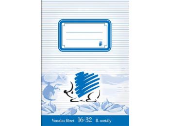 Füzet, tűzött, A5, vonalas, 32 lap, 2. osztály, ICO Sün