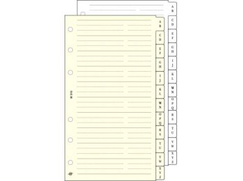 Kalendárium betét, telefonregiszter, S, SATURNUS, chamois 
