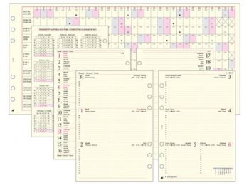 Kalendárium betét, tervező, heti, L, SATURNUS, chamois 20