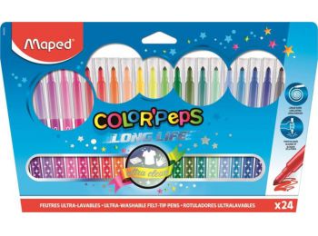Filctoll készlet, mosható, MAPED Color`Peps, 24 különbö