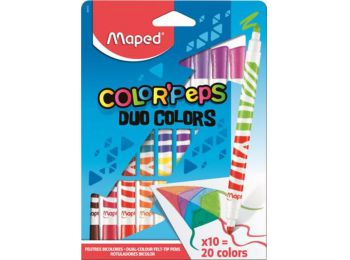 Filctoll készlet, mosható, MAPED Color`Peps Duo, 20 külö