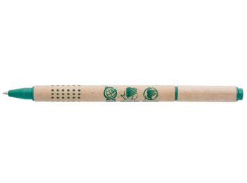 Golyóstoll, kupakos, papír tolltest, ICO Green, kék (TICGRP40)