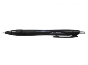 Golyóstoll, 0,35 mm, nyomógombos, fekete tolltest, UNI SXN-157S Jetstream Sport, fekete (TU15711)