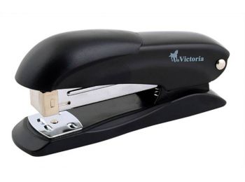 Tűzőgép, 24/6, 25 lap, VICTORIA Half-Strip, fekete (IKVT0