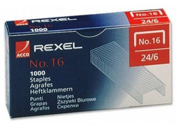 Tűzőkapocs, 24/6, REXEL No.16 (IGTR06121)