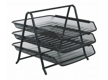 Irattálca, fémhálós, 3 részes, VICTORIA, fekete (IVIC16