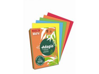 Másolópapír, színes, A4, 80 g, 5x100 lap, REY Adagio, in