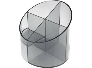 Írószertartó, 4 részes, HELIT Economy, víztiszta (INH63