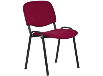 Tárgyalószék, szövetborítás, fekete fémváz, Felicia,