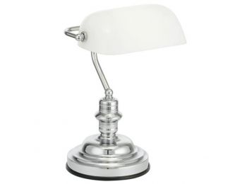 Asztali lámpa, 60 W, EGLO Banker, fehér (VLBAF)