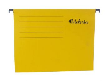 Függőmappa, karton, A4, VICTORIA, sárga (IDFS)