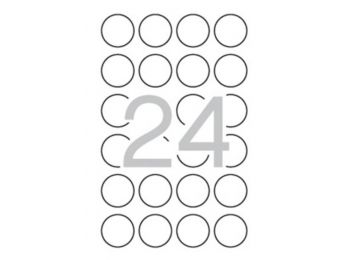 Etikett, 40 mm kör, biztonsági, APLI, 240 etikett/csomag (
