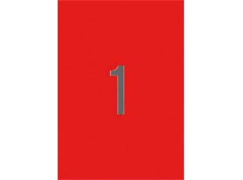 Etikett, 210x297 mm, színes, APLI, neon piros, 20 etikett/c