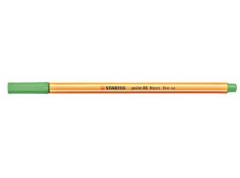 Tűfilc, 0,4 mm, STABILO Point 88, neon zöld (TST88033)