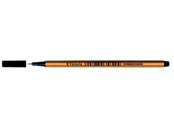 Tűfilc, 0,4 mm, VICTORIA,Slim, fekete (TVITFK)